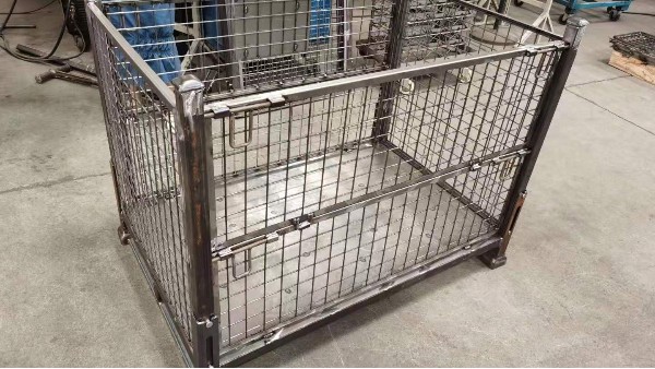 可折疊金屬周轉(zhuǎn)箱及料架 – 南京久工倉儲