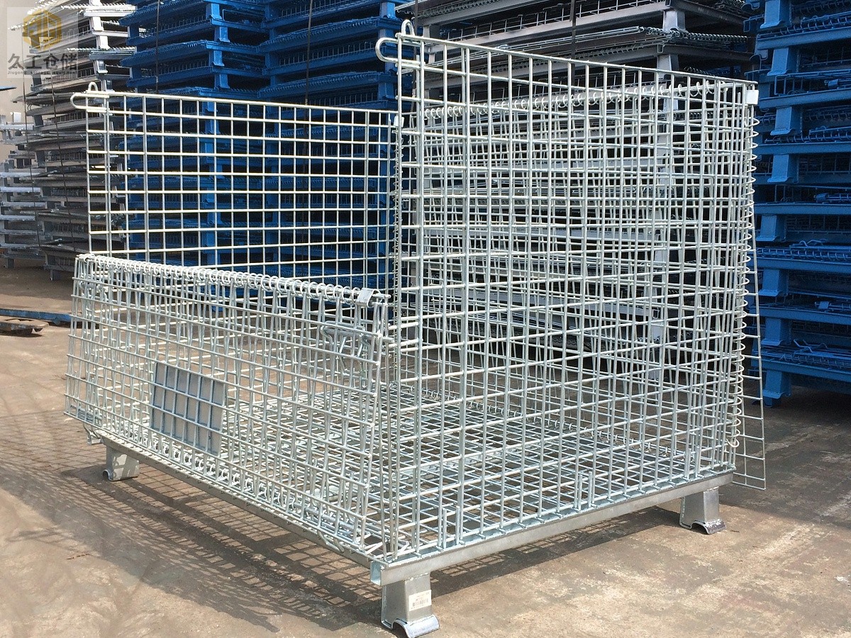 久工倉(cāng)儲(chǔ)設(shè)備-折疊式倉(cāng)儲(chǔ)籠加蓋，久工倉(cāng)儲(chǔ)籠表面鍍鋅處理-南京倉(cāng)儲(chǔ)籠廠家