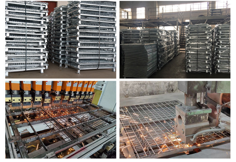 折疊式倉(cāng)儲(chǔ)籠堆垛3-4層，久工倉(cāng)儲(chǔ)籠節(jié)省空間-南京儲(chǔ)物倉(cāng)儲(chǔ)籠廠家