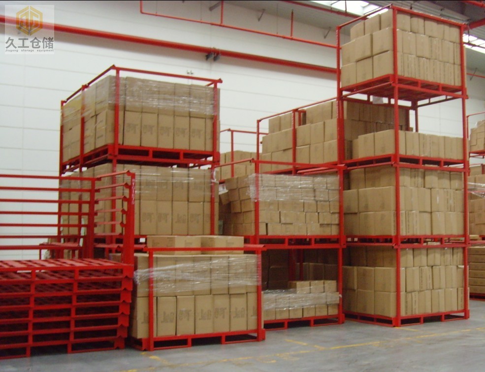 噴塑巧固架-紅色堆垛架-支持定制-久工倉儲設(shè)備