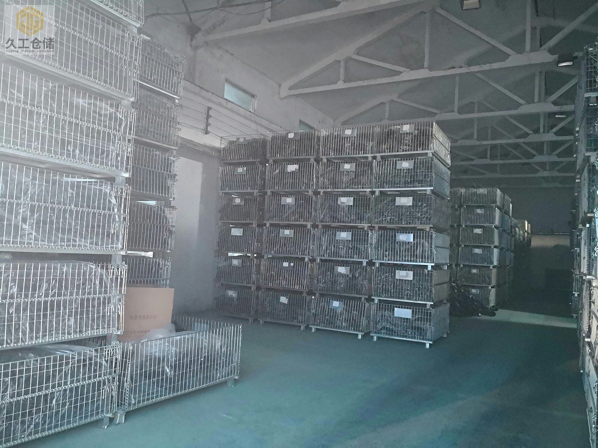南京久工倉儲設(shè)備-折疊式倉儲籠-裝貨倉儲籠-客戶現(xiàn)場展示
