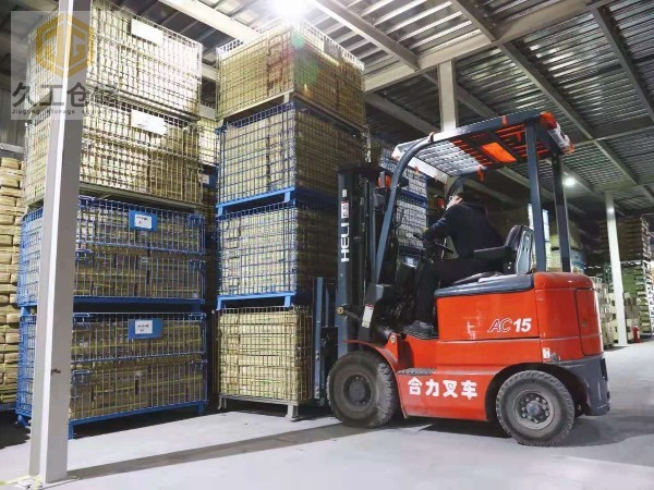 堆垛式噴塑倉儲籠倉庫籠-久工倉儲籠