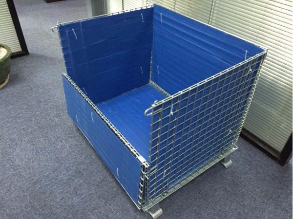 萬通板折疊式鍍鋅倉儲籠