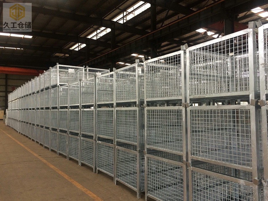 不可折疊料箱-鋼制料框-不可折疊網(wǎng)箱-南京久工倉儲設(shè)備