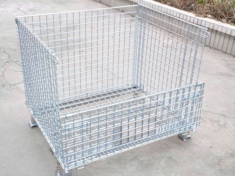 南京倉儲籠周轉(zhuǎn)筐廠家貨架籠車折疊式快遞分揀筐可訂制