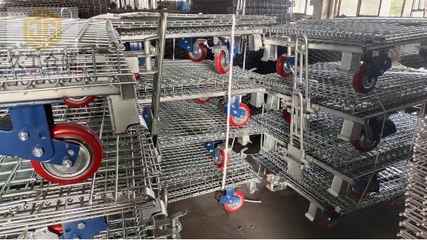 久工倉儲設(shè)備-腳輪倉儲籠牽引式倉儲籠-可折疊式倉儲籠實(shí)拍展示- 南京倉儲籠廠家