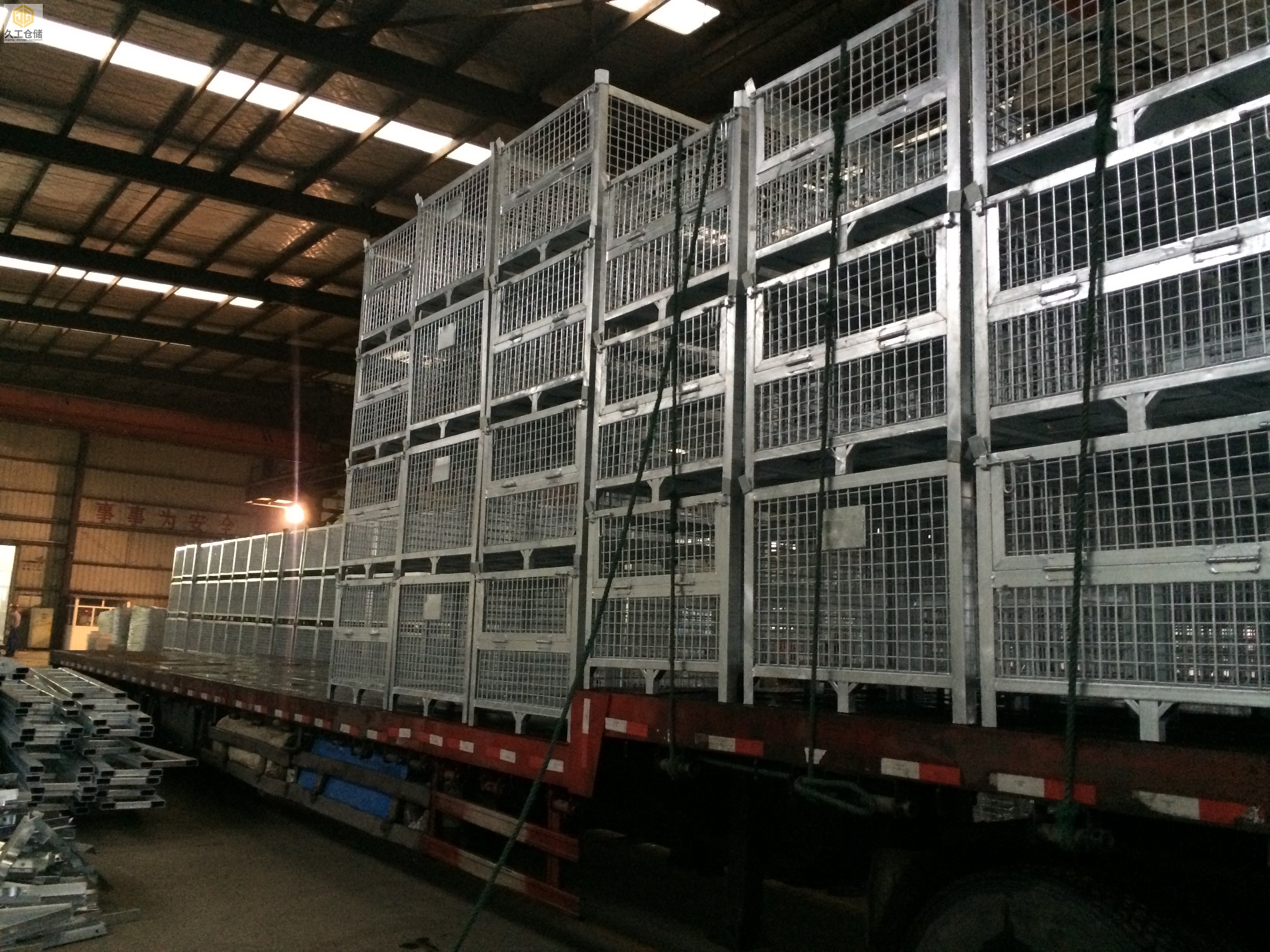 固定式鋼制料箱-不可折疊周轉(zhuǎn)箱-固定鐵籠-南京周轉(zhuǎn)箱廠家-久工倉儲(chǔ)